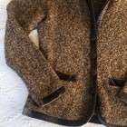 Anthropologie Hwr Touring Brown Boucle Knit Sweater Blazer Jacket Med Wool Blend