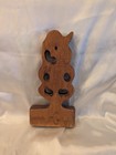 Amazing Vintage Hand Carved Standing Maori Nz Tiki Bird Mop Eyes Signed Hg 8 In