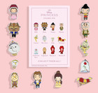 Beauty And The Beast Pink A La Mode Micro Pins - Complete Set With Chasers
