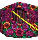Guatemalan Huipil Hand Woven Guatemala Red Pink Floral Embroidered One Size