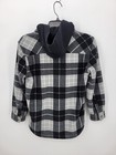 Freedom Foundry Jacket Boys Youth Medium 10 12 Fleece Sherpa Black Plaid Hooded
