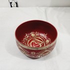 5    Red Brass Buddhist Meditation Singing Bowl 2nd Sacral Chakra Swadhistana