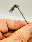 Antique Hatpin Sterling Silver Flower With Chic Tassel Dangle Collectible