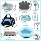 40 Pcs Kitten Starter Kit For Indoor Cats Include Litter   Carrier  Cat Bed     