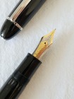 Montblanc Classic Meisterstuck 149 Black Silver Fountain Pen With Box
