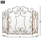 Modern Scroll Decorative Fireplace Screen Home Improvement Collectible