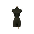 Female Adult Black Dress Form Mannequin Torso Display With Round Metal Base