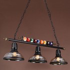 3 Light Billiard Ball Design Pool Table Light Metal Pendant Lamp Ceiling Fixture