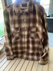 Vtg Pendleton  Board Shirt Large Sleeve 100  Wool Loop Plaid 1960-70 Usa Ls