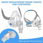 2 Pcs Resmed Airfit F20 f30 Replacement Quietair Elbow For Cpap Mask