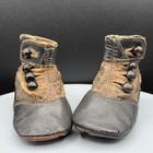 Victorian Antique Leather High Button Baby Child Shoes