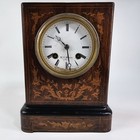Antique 1800s French Henry Marc Paris Mantel Clock Rosewood Inlay Pendulum Rare
