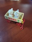 Avon Gift Collection Teddies In Wagon Teddy Bear Ornament 1980   s Vintage No Box