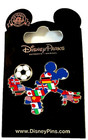 New Disney Pin Mickey Soccer Player Ball Multi-country Flag Fifa World Cup Rare