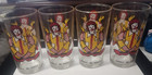4 Vintage 1977 Mcdonalds Collector Glasses With Ronald Mcdonald