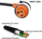Rv Power Cord Plug Adapter 15 Amp Male To 30 Amp Female With Twist Lock Usa