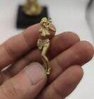 Chinese Bronze Copper Statue Hand Carved Beauty Girl Figurine