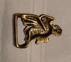 Vintage Trinity Brass Pegasus Unicorn Belt Buckle Solid Brass 70s Fantasy Boho