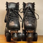 Impala Unisex Black Pvc Quad Roller Skates Sz W-us 10  M-us 8 Exc Cond Wbox Pads