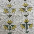 Antique Quilt Tulip Vase Appliqu   Hand Stitched Good Condition 100x84    Old King