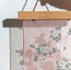 Korean Floral Fabric Wall Hanging     Embroidery Art Decor