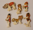 Fisher Price  902 Junior Circus Lot Of 6 Vintage 1962-63 Wooden Jointed Figures