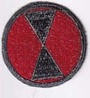 7th Infantry Division Og57 Dark Green Border Patch Us Army Post Wwii Vietnam Era