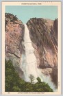 Vintage Yosemite National Park Upper Falls Linen Postcard 1937