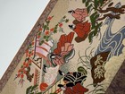 Vintage Japanese Brocade Textile Folding Screen Scenic Wall Panel 14   