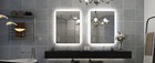 Stylish   Functional 24 32in Led Bathroom Mirror Bluetooth Dimmable Defog Vanity
