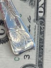 Tiffany   Co Acid Etched  butterflies   925 Sterling 2 Tine Fruit Fork 6   30 5g