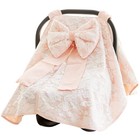Baby Carseat Canopy Cover With Bow   Stroller   Cart Cover   Nursing Cover For N