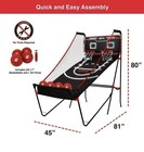 Espn Led Arcade Basketball Game 2 Player Indoor Electronic Score Sound Hoop Set