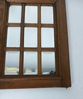 Gorgeous Large Hand Carved Wooden Door Panels Beveled Clear Glass Pair Antique R