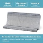 18 Gauge Brad Nails 2 Inch  1000pcs Nail Gun For 2inch