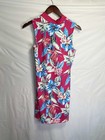 Nwt Tommy Bahama Women   s 1 4 Zip Golf Beach Dress W  Shorts Sz Small Pink Floral