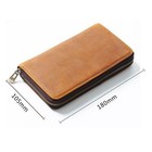 Handmade Genuine Leather Zipper Pen Case Hard Fountain Pen Organizer Storage Box