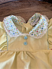 Vintage Mayfair Doll Baby Dress Embroidered Grandma s House Yellow