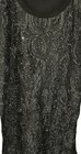 New Direction Woman   s 2x Black Long Sleeve Lace Front Blouse Tunic Shirt Ribbon 