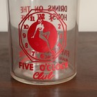Vintage 1950s The Five O   clock Club Miami Beach Drinking   Juice Glass Rare Vg