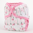 One Size Cloth Diaper Cover Snap With Double Gusset  pink Arrows 
