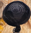 Victorian Turn Of The Century Pancake Hat W Silk Moire   Velvet