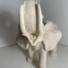 Vintage Hand Carved Elephant Statue With Beautiful Detail 8    Long   7    High