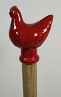 Pioneer Women Paper Towel Holder W  Red Rooster Top Red   White Floral Base 16 