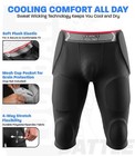 Exxact Sports Battle 7 Pad Adult Football Girdle For Men With Cup Pocket