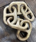 Hand-carved Wooden Decorative 5 Chain Link     21    Rustic Accent Home Decor