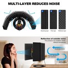 Microphone Isolation Shield  Foldable Mic Shield With Triple Sound Insulation  R