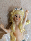 Vintage Ceramic Mermaid Wall Plaque Blonde Lefton 50s 4489 Japan