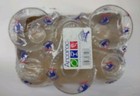 Vtg Arcoroc Professional Cosmos 7 1 4 Oz Cup Mug Set Of 6 Clear Glass France Nos