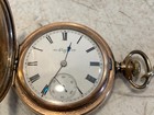 Vintage Elgin Pocket Watch Gold Filled Hunter Case W  Fob   Chain Runs 729865